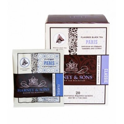 Paris 20ks samostatne balených čajov v hodvábnych pyramídových sáčkoch / zmes čiernych čajov, karamelu a ríbezlí ,  citrón.  bergamotu /
